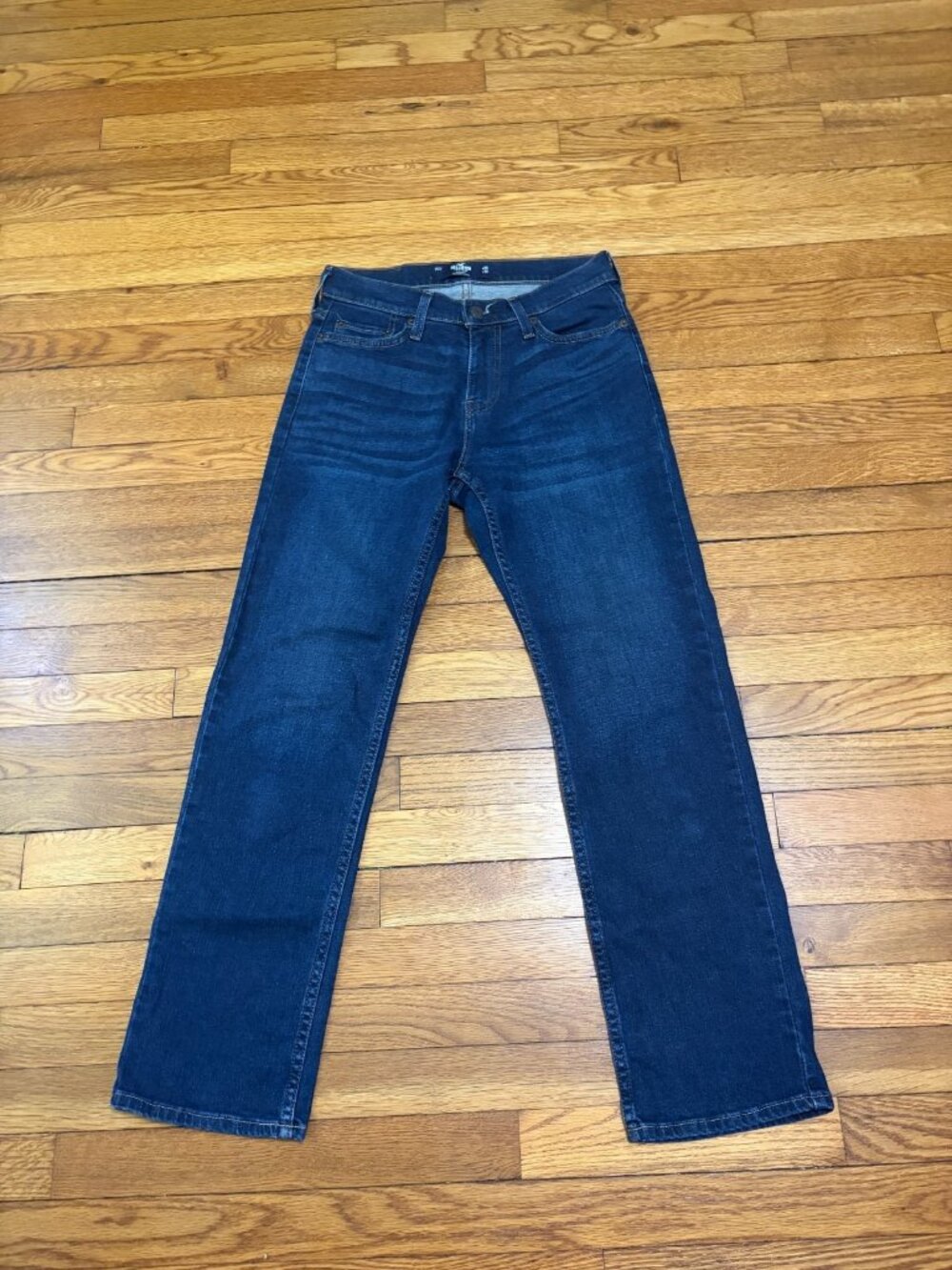 Hollister Mens Epic Flex Straight Jeans Size 28x30 (tag 26x30) Blue Dark Denim